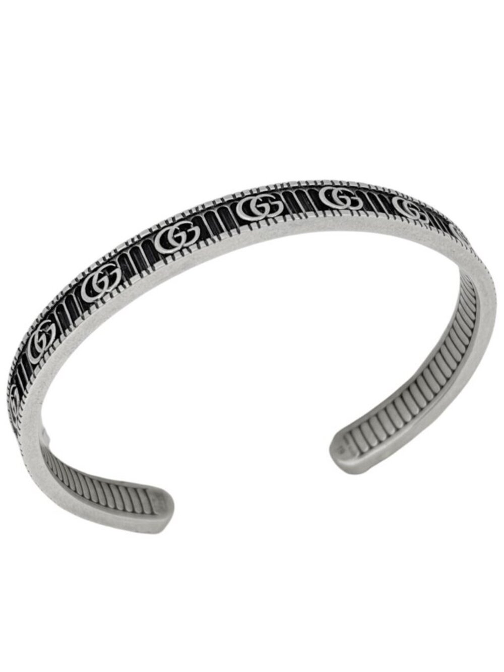 Gucci Bangle GG Marmont Double G 925 Sterling Silver Bracelet